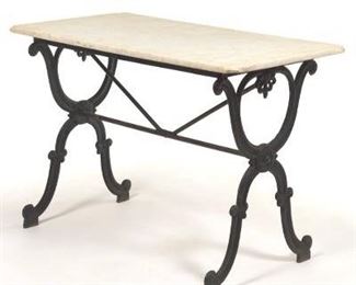 French Marble Garden Table