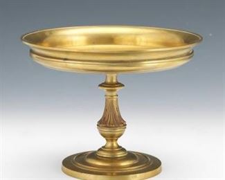 French Neoclassical Bronze Mixed Metals Tazza, ca. 19th Century