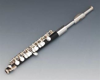 Gemeinhardt Elkhart Solid Silver Mouth Piece and Composite Body Piccolo Flute, Original Box and Case, Retailed by Educators Music