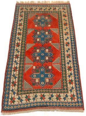 Hand Knotted Turkish Village Carpet 
