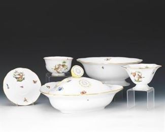 Herend Porcelain Pieces Rothschild Birds Pattern
