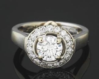 Ladies 1.01 ct Center Diamond Ring 