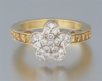 Ladies Diamond Flower Ring 