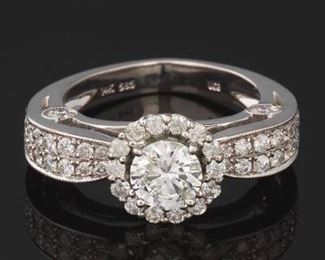 Ladies Diamond Heart Shape Ring, IAS Report 