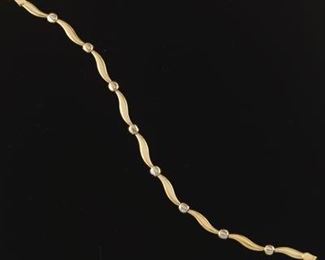 Ladies Gold Scroll Bracelet 