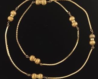 Ladies Italian Vintage Gold Fancy Necklace 
