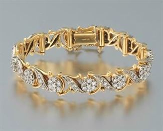 Ladies Jabel Gold and Diamond Bracelet 