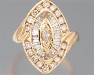 Ladies Navette Diamond Ring 