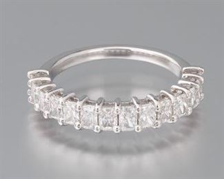 Ladies Platinum and Diamond Anniversary Ring, 