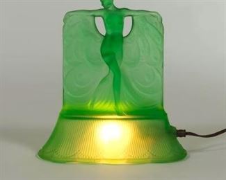 McKee Cast Glass Danse de Lumiere Boudoir Lamp 