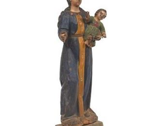 Monumental Santos of Madonna and Child