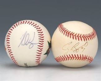 Nolan Ryan and Craig Biggio Autographed Baseballs