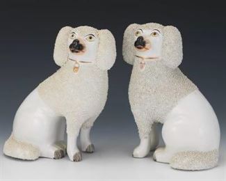Pair of Staffordshire Poodles 