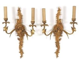 Pair of Two Light Wall Sconces