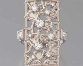 Palladium and Diamond Fashion Ring 