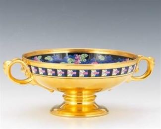 Rosenthal Empire SelbBavaria and Pickard Porcelain Centerpiece Bowl, ca. First Half 20th Century 