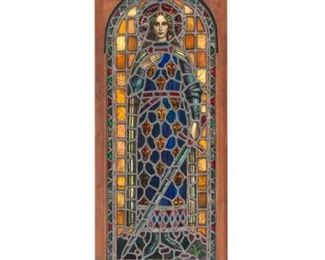 Stained Glass Panel of Joan of Arc