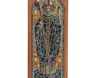 Stained Glass Panel of Saint Patrick
