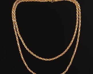 Technigold Diamond Cut Rope Necklace Chain 