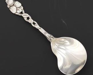 Tiffany Co. Sterling Silver Strawberry Serving Spoon