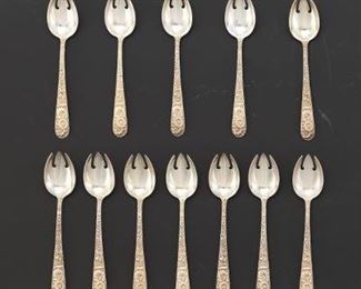 Twelve Kirk Ice Cream Spoon Forks 
