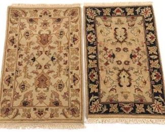 Two Fine HandKnotted Oushak Carpets 