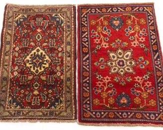 Two Fine Vintage HandKnotted Zanajn and Tabriz Carpets 