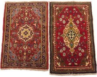 Two Very Fine Vintage HandKnotted Malayer Carpets 