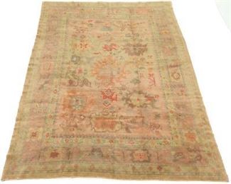 Very Fine Antique HandKnotted Oushak Carpet, ca. 1930s 