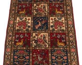 Very Fine SemiAntique HandKnotted Bakhtiari Panel Pictorial Carpet 