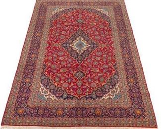 Very Fine SemiAntique HandKnotted Kashan Carpet 