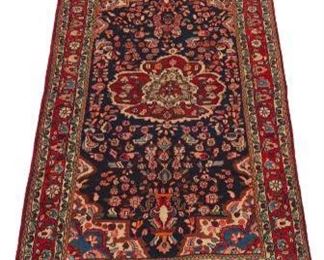 Very Fine Vintage Hand Knotted Sarouk Carpet 