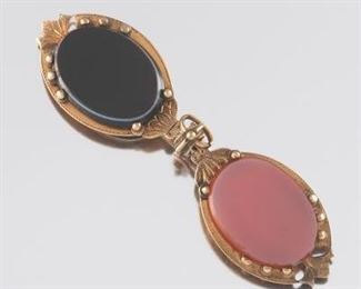 Victorian Double Sided Agate Locket 