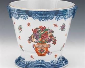 Vintage Fitzhugh Design Chinese Export Porcelain Jardiniere 