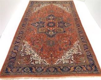 Vintage HandKnotted Palace Size Heriz Serapi Carpet 