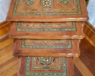 Turkish inlaid stacking tables