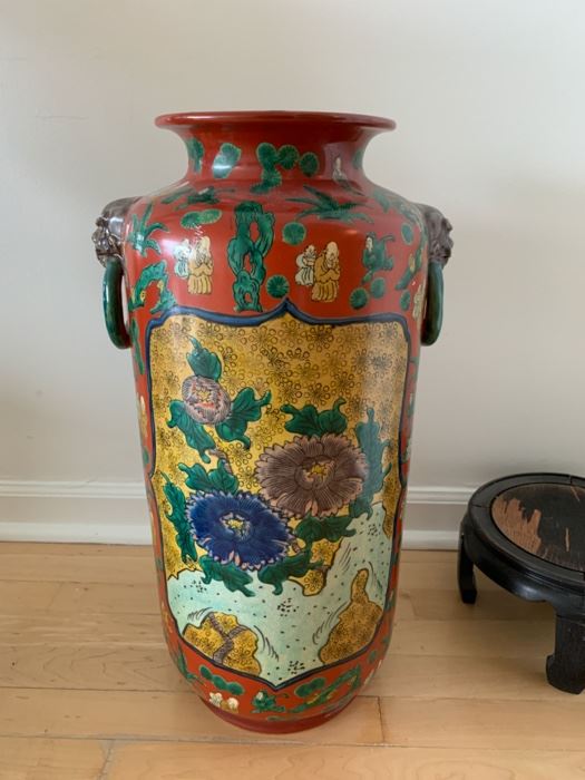 #69 A large Ko-kutani vase, first half of the 20th century, Fuku mark—$375