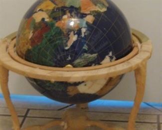 Semi-Prescious Gemstone Globe