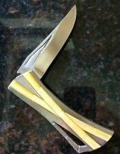 Koji Hara Custom Made Folding Knife with bamboo design Val $1,750 