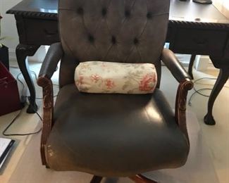 Distressed Leather Office Chair