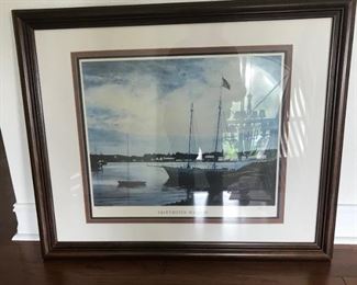 Gloucester Harbor Lithograph Limited Edition 7/50 by Chet Swier