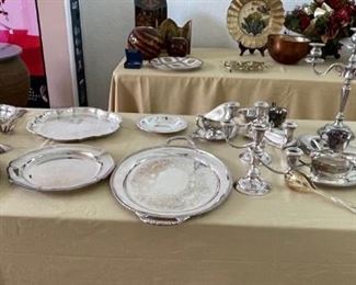 Sterling Silver Plated Miscellaneous Serving Pieces with other Decorative Bowls, Plates, Vases etc. will be available.