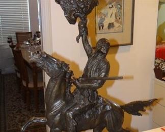  " Frederic Remington, Buffalo Signal" Bronze 36" tall, Makes a Wonderful Centerpiece, quality copy of the original 
