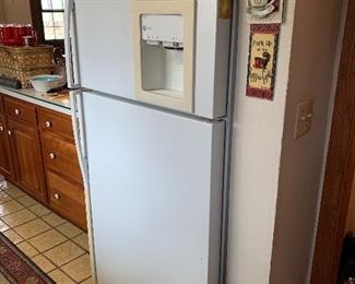 White Refrigerator with Ice Maker