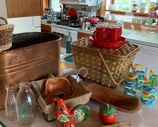 Kitchen is loaded!  Antique Vintage Copper Tub