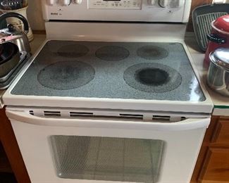 White electric stove