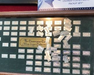 Franklin mint centennial car mini ingot collection Sterling