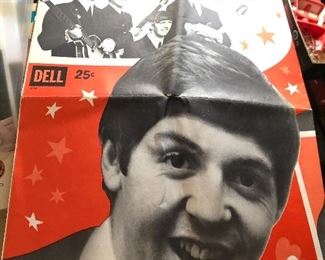 Large Beatles poster never hung on a wall