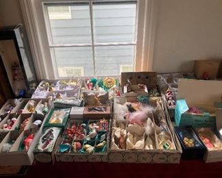 Christopher Radko and other collectible Christmas glass ornaments