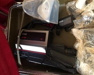 One of two video recorder movie cameras